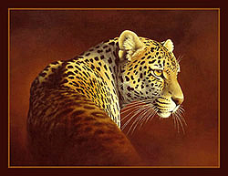 oil painting of leopard
